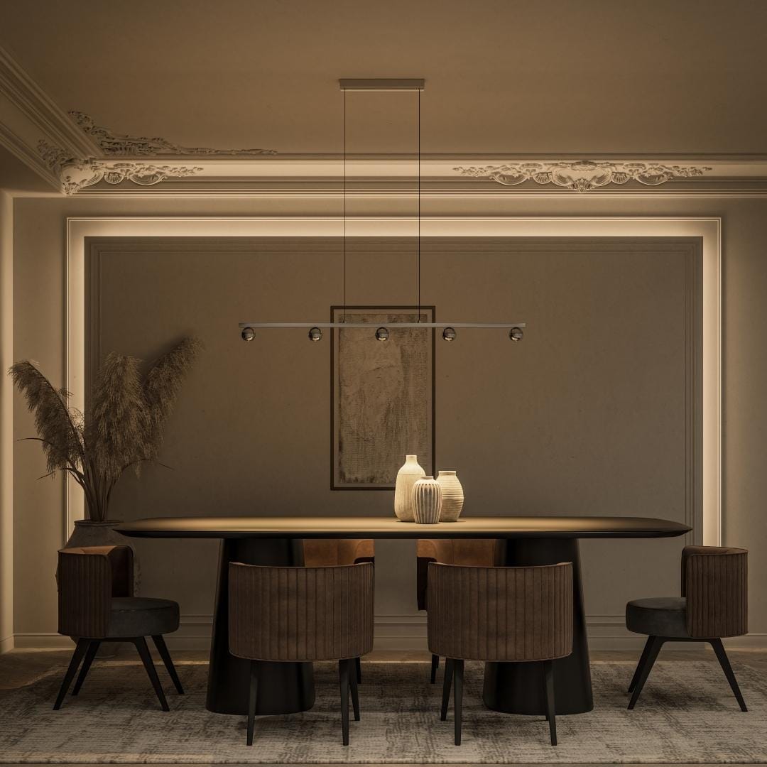 NovaSteel LED pendel, højdejusterbar, varm glød | Lersk