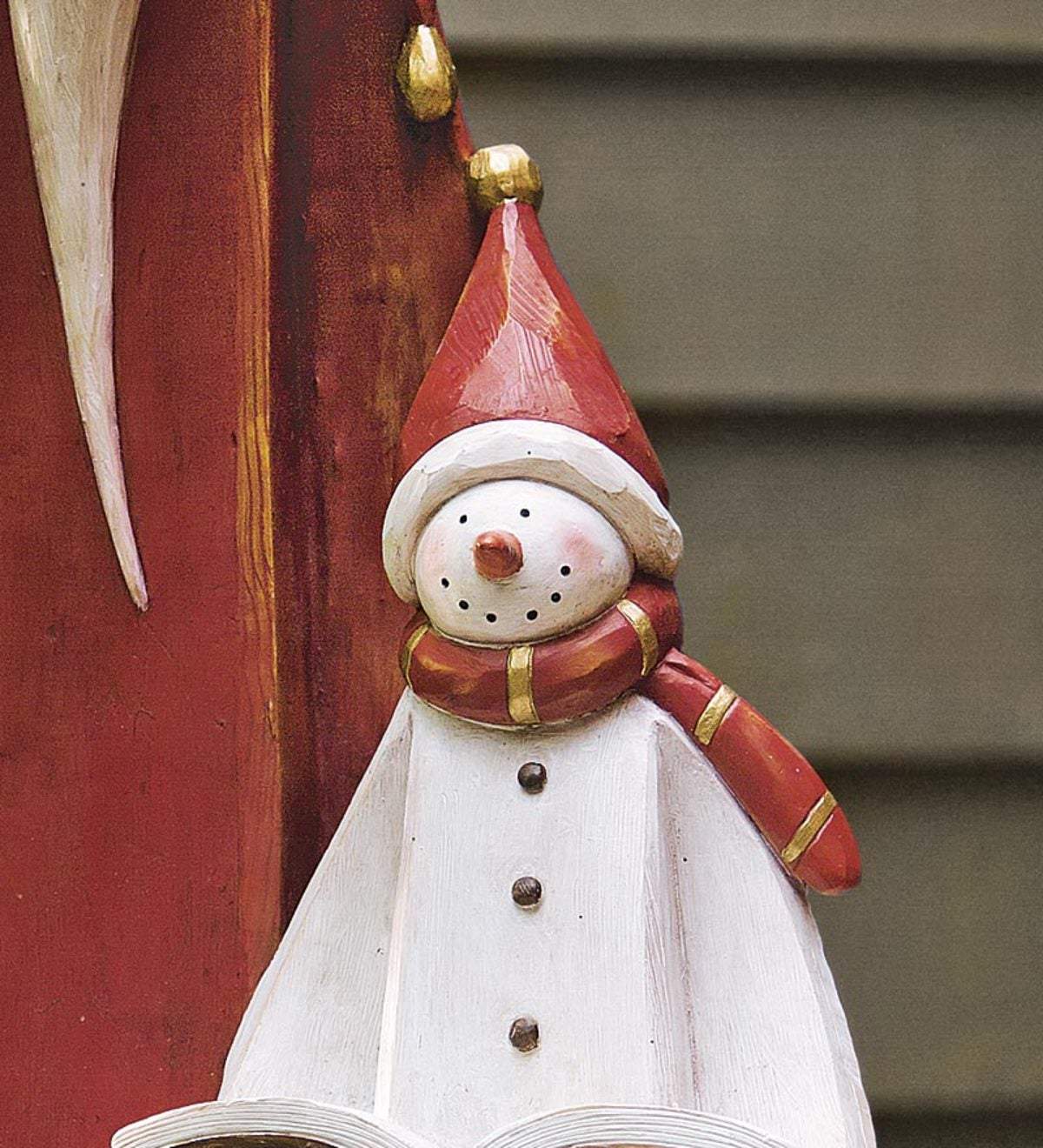 Weihnachtsmann- und Schneemann-Skulptur für Weihnachtsdekoration innen und außen | Lersk
