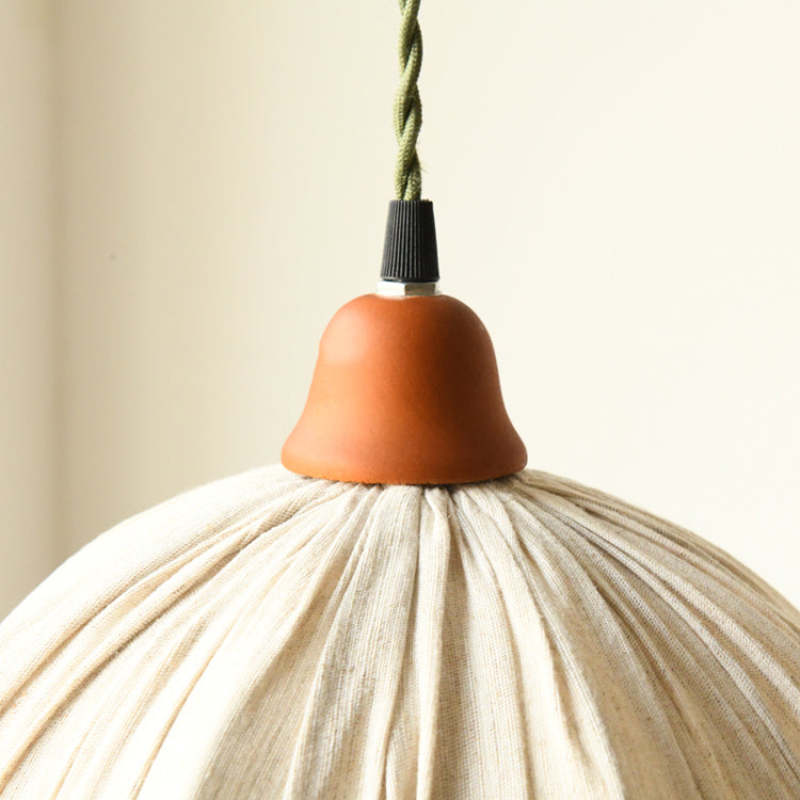 Lampada a sospensione Nordia in lino per interni in stile scandinavo | Lersk