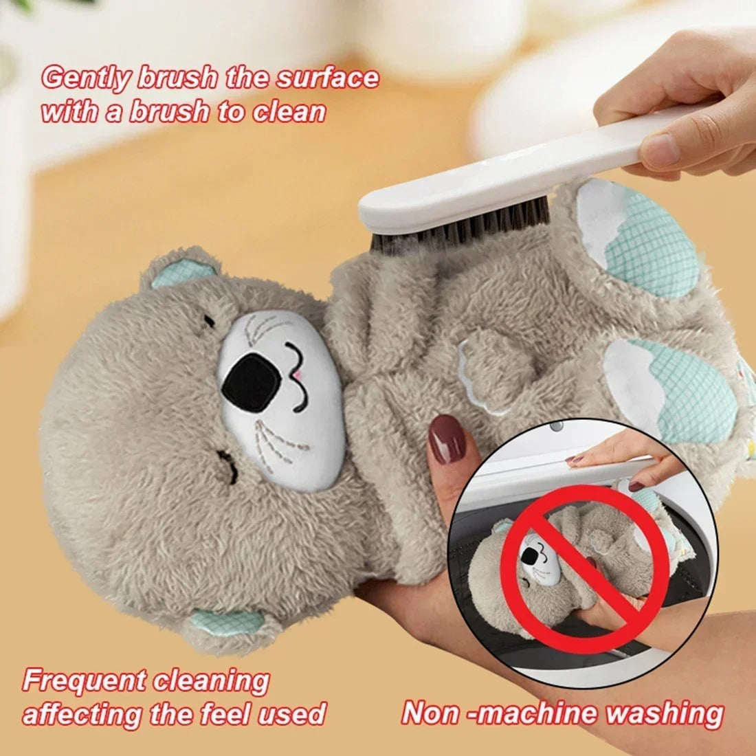 Baby Sleep Otter Plush Babies Calming Breathing Night Light | Lersk