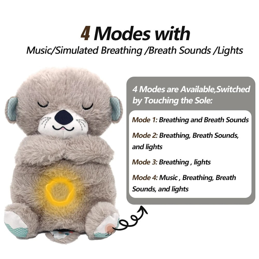 Baby Sleep Otter Plush Babies Calming Breathing Night Light | Lersk