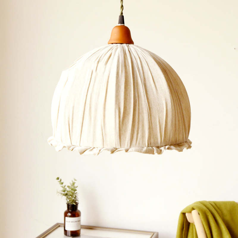 Lampada a sospensione Nordia in lino per interni in stile scandinavo | Lersk
