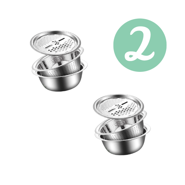 Tri-Purpose German Stainless Steel Basin Set | Lersk