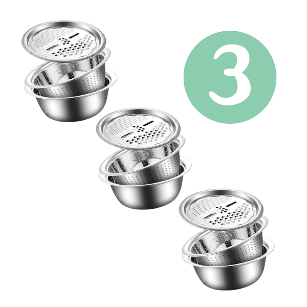 Tri-Purpose German Stainless Steel Basin Set | Lersk