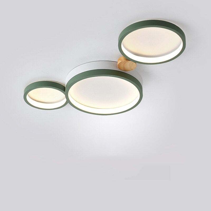 NovaLumen Ceiling Lamp in White and Gray Metal Finish | Lersk