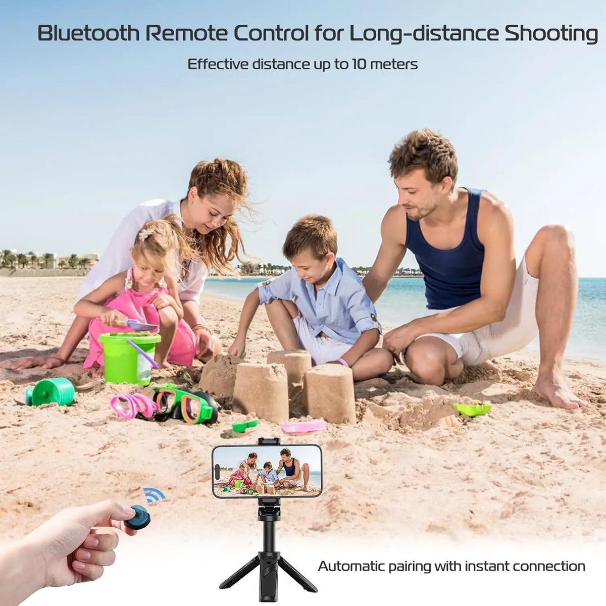 LumaFlex Bluetooth Selfie Stick With 360° Rotating Holder