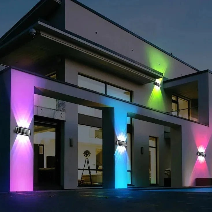 Solar Powered Outdoor Wall Light With Up And Down LED Waterproof For Garden | Lersk