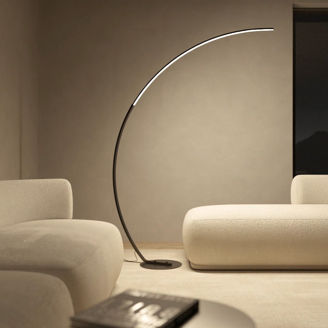 LumaArc LED Floor Lamp With Foot Switch, 2700K Dimmable | Lersk