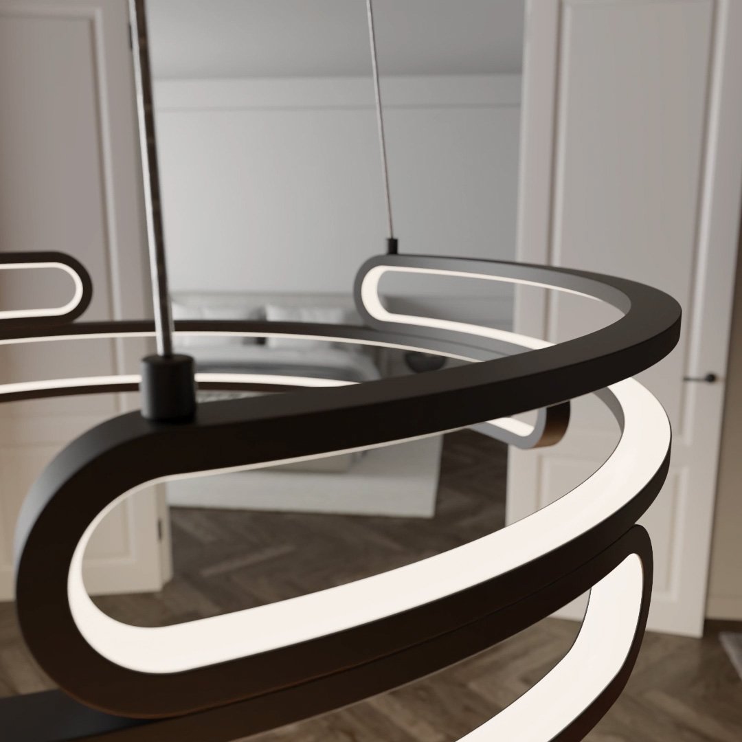 Průmyslová závěsná lampa Quorra Steel LED osvětlení série | Lersk