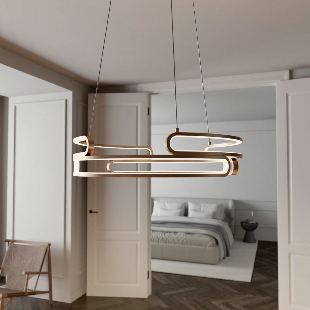 Průmyslová závěsná lampa Quorra Steel LED osvětlení série | Lersk