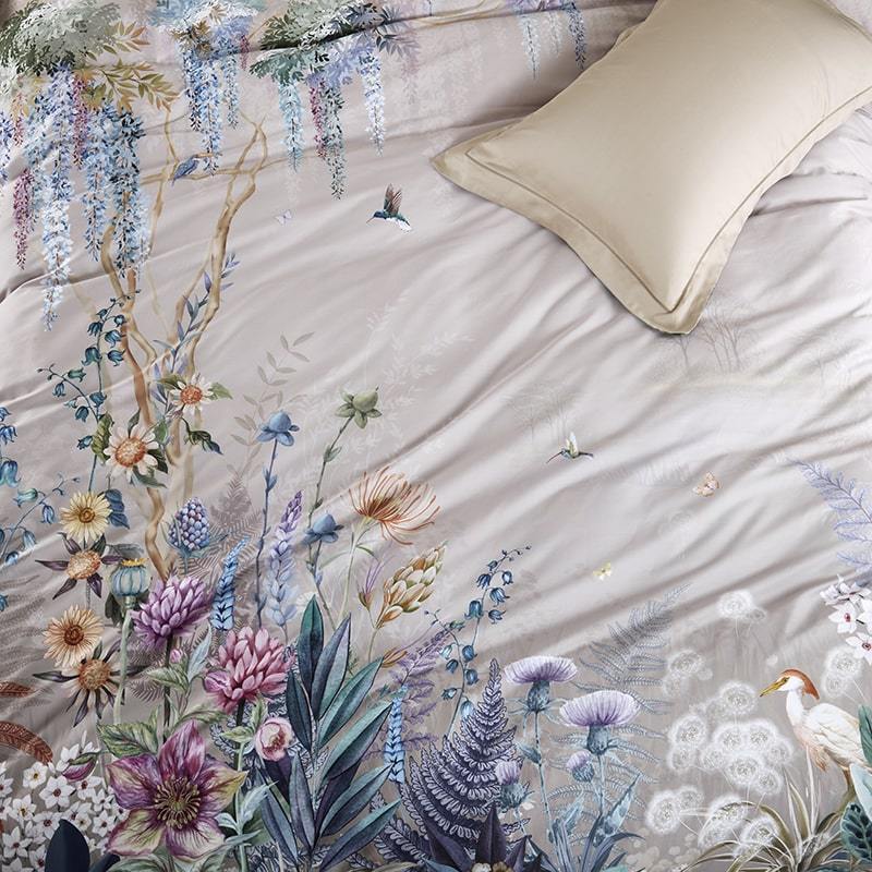 Aurelia Egyptian Cotton Bedding Set With Floral Print | Lersk