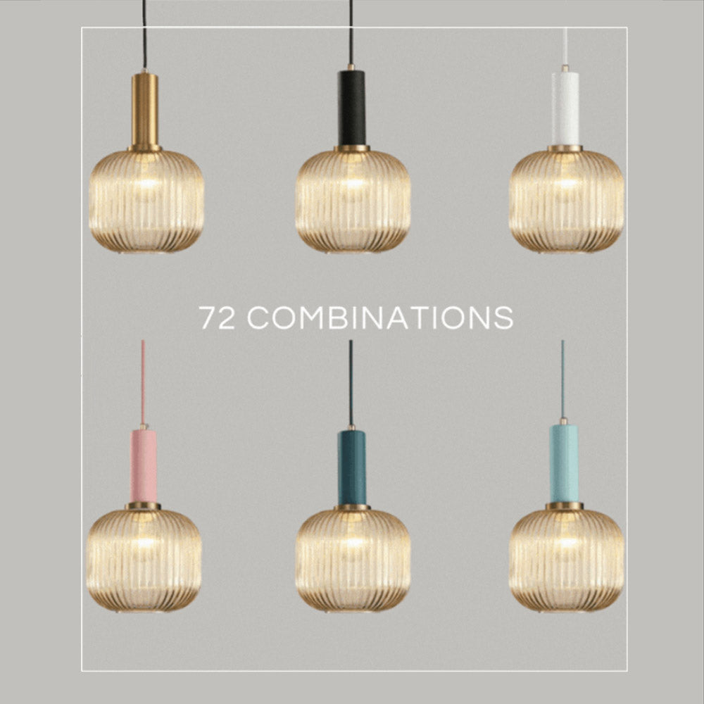 Nordic Fluted Glass Pendant Lamp for Modern Interiors | Lersk