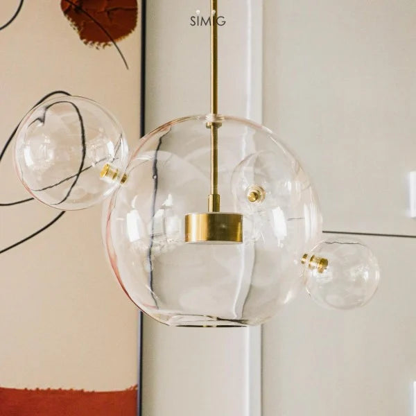 Bolle Pendel Lampe Kugleformet Moderne Design Til Moderne Hjem Varm Glød | Lersk