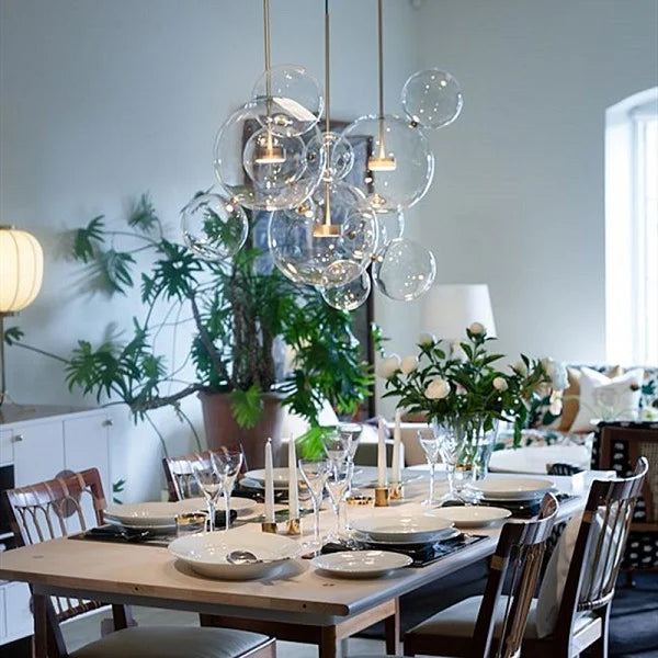 Bolle Pendel Lampe Kugleformet Moderne Design Til Moderne Hjem Varm Glød | Lersk