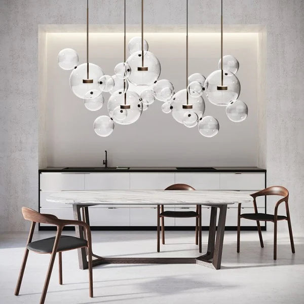 Bolle Pendel Lampe Kugleformet Moderne Design Til Moderne Hjem Varm Glød | Lersk