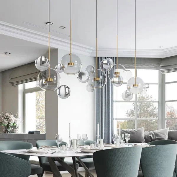 Bolle Pendel Lampe Kugleformet Moderne Design Til Moderne Hjem Varm Glød | Lersk
