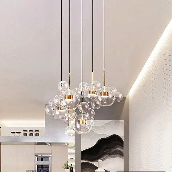 Bolle Pendel Lampe Kugleformet Moderne Design Til Moderne Hjem Varm Glød | Lersk