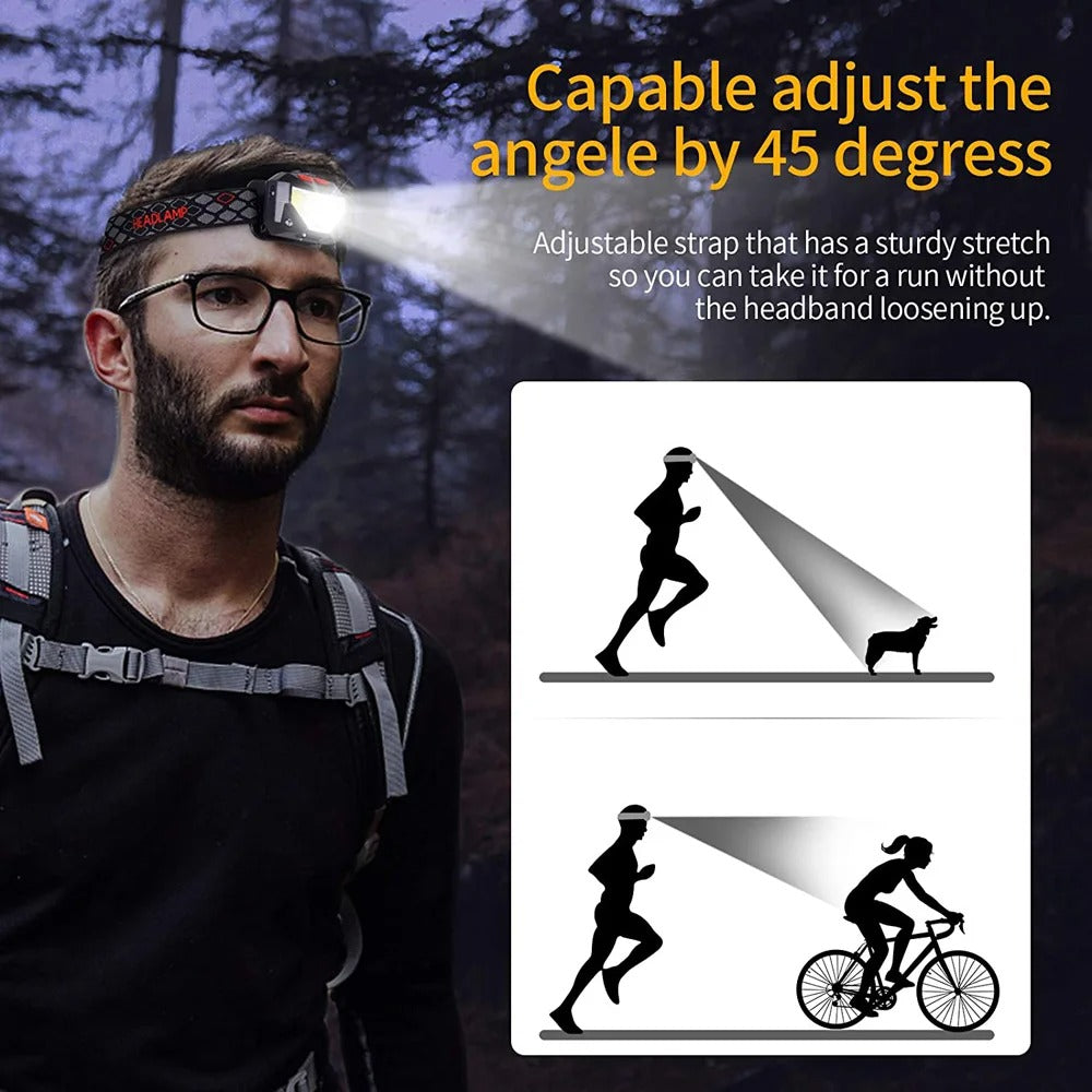 Motion Sensor LED Headlamp 8 Modes For Outdoor Adventures | Lersk