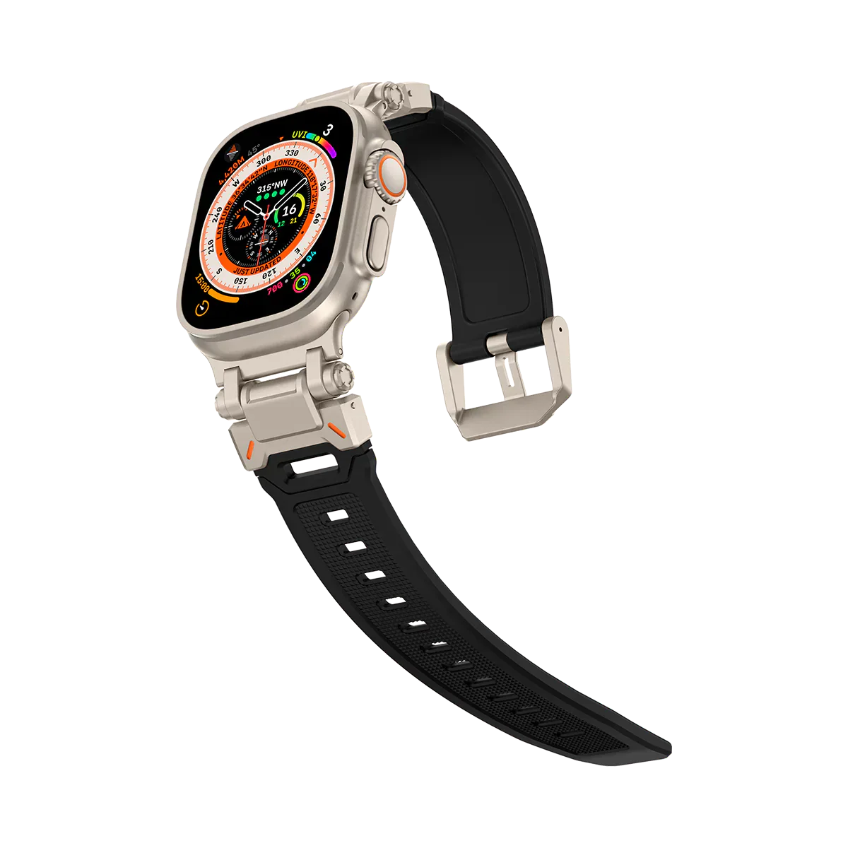 Meron Titanium-Head Silicone Band for Apple Watch | Lersk