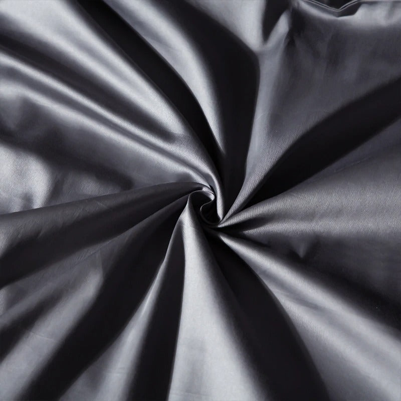 Aurelia Slate Silky Egyptian Cotton Bedding Set Deep Grey | Lersk