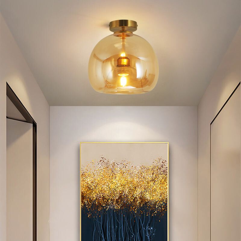 AuroraCircle Modern Black and Gold Round Ceiling Lamp | Lersk
