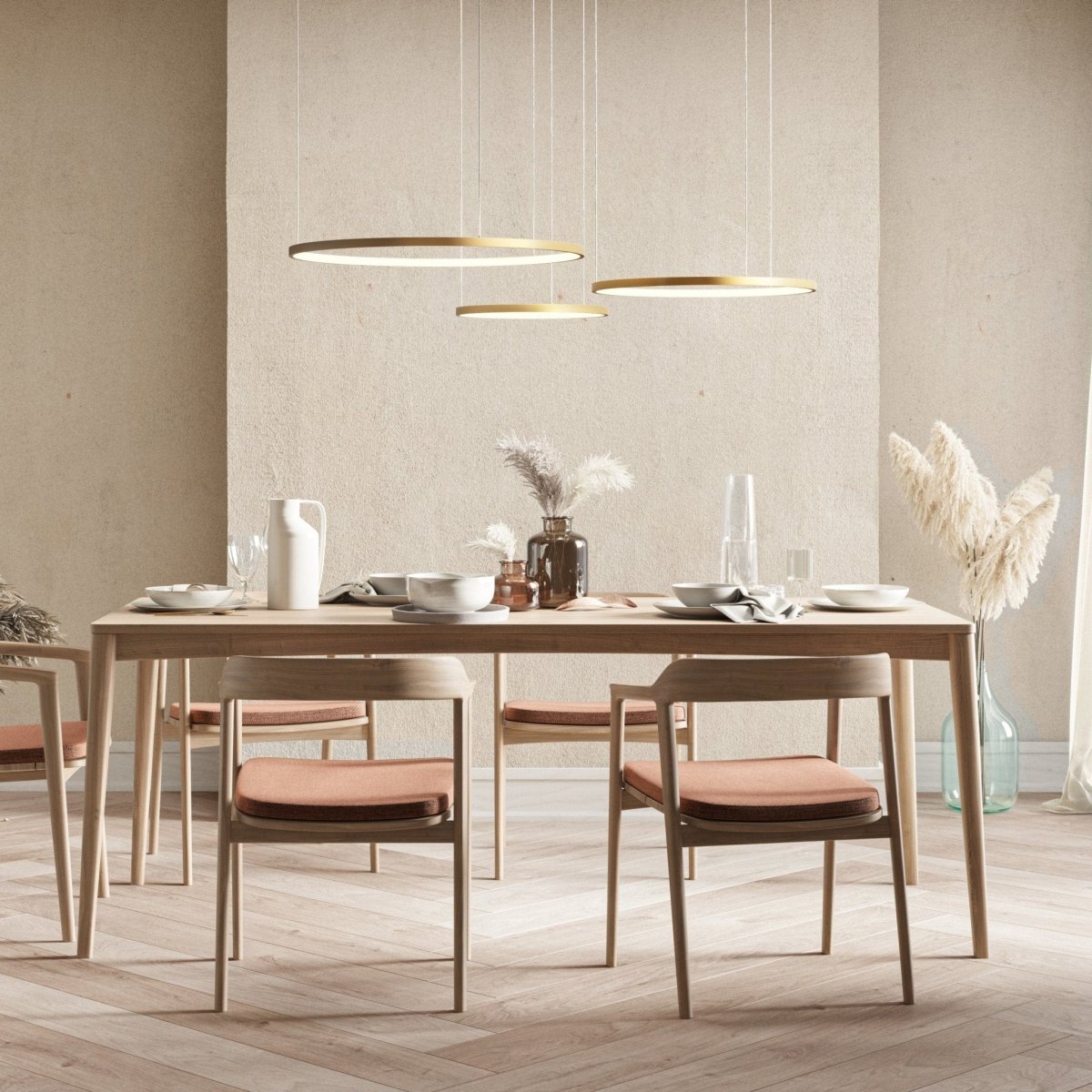 Suspension à LED AureaHalo à trois anneaux avec télécommande | Lersk