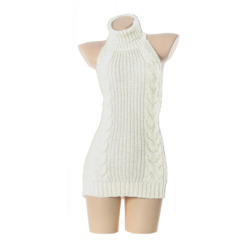 Bold Backless Off-Shoulder Knit Sweater for Nightlife | Lersk