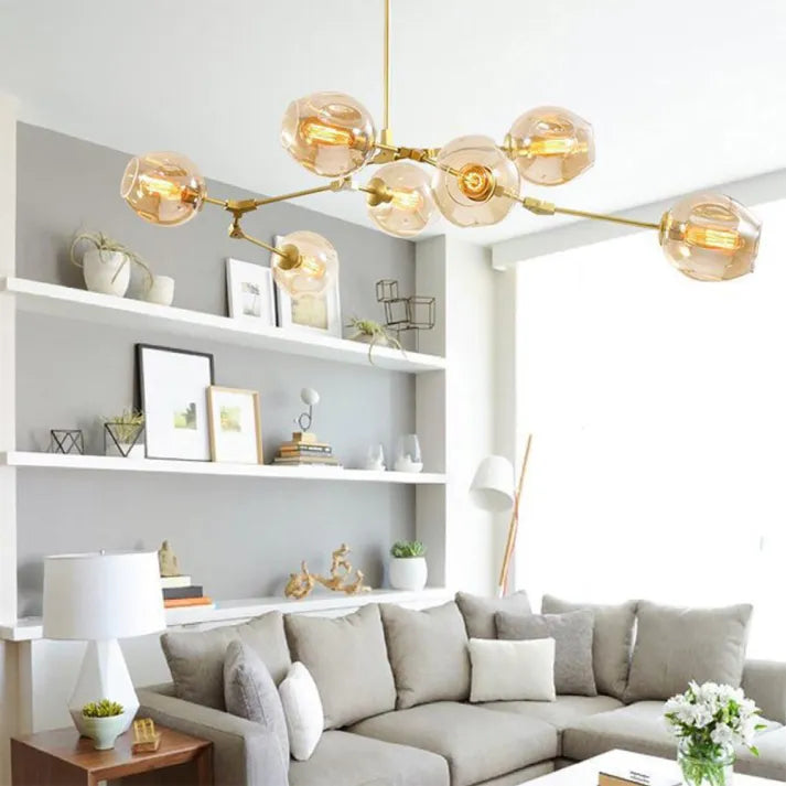 LustraNova Glass Bubble Pendant Light With Branching Arms Ambient Lighting | Lersk