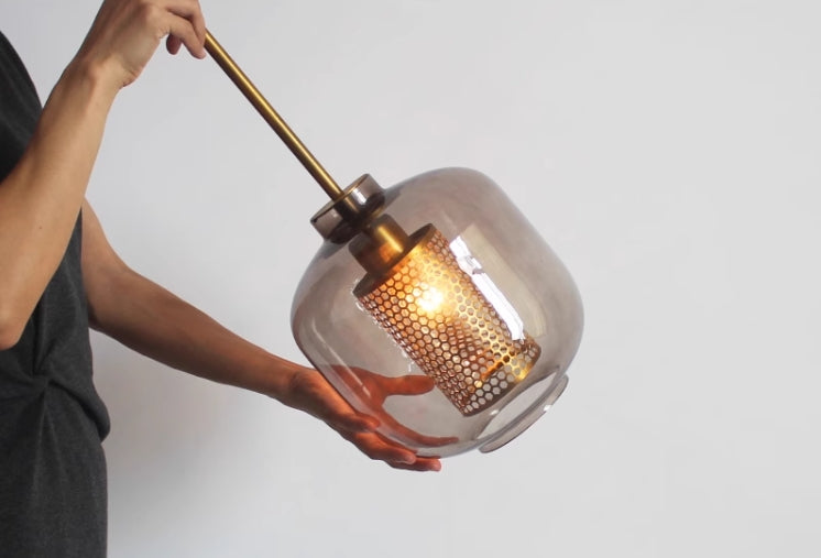 LumenVera skleněná závěsná lampa pro teplé ambientní světlo | Lersk