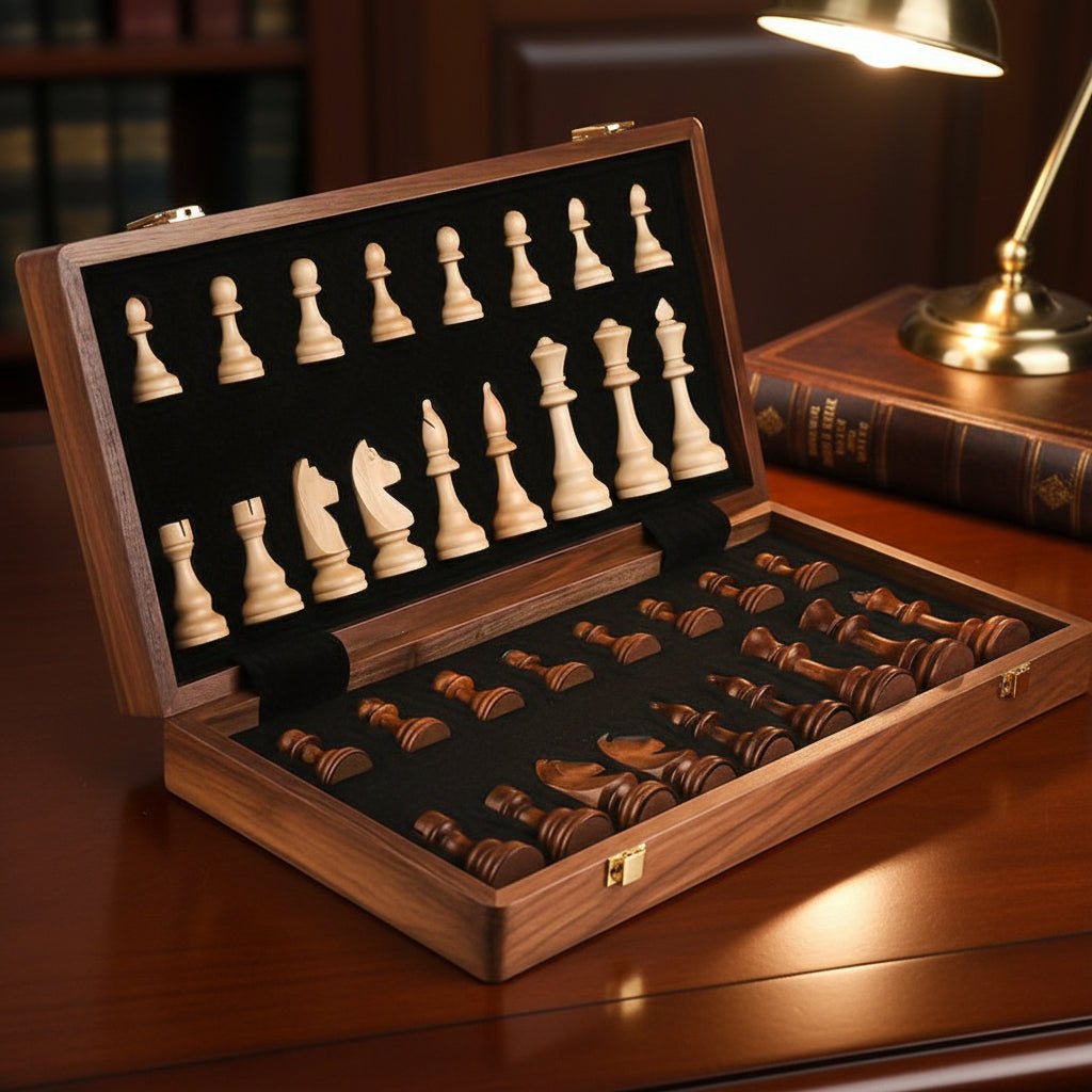 Set di Scacchi in Legno con Scacchiera da Torneo e Pedine Classiche | Lersk