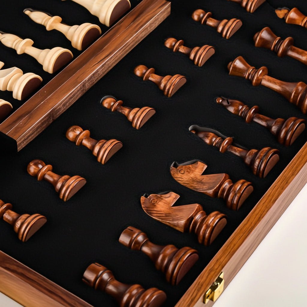 Set di Scacchi in Legno con Scacchiera da Torneo e Pedine Classiche | Lersk