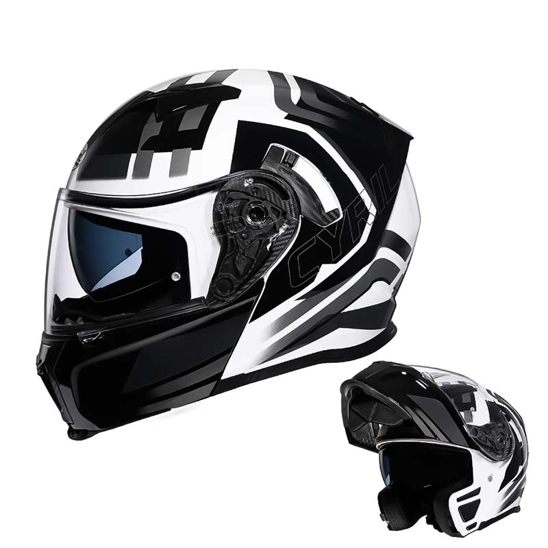 Capacete Modular Flip Up com Dupla Viseira Certificado DOT ECE com Forro Removível para Motociclistas | Lersk