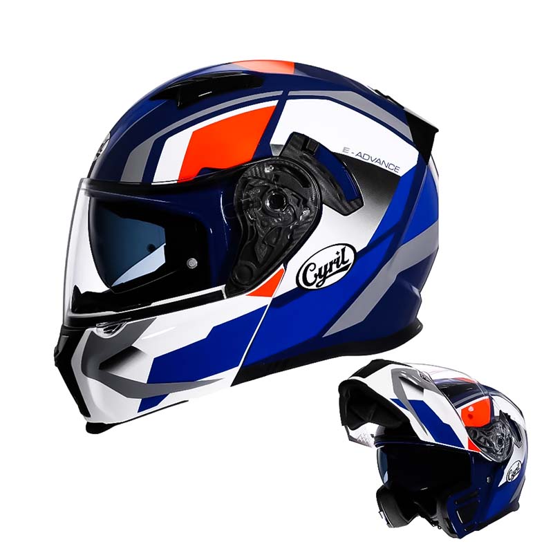 Capacete Modular Flip Up com Dupla Viseira Certificado DOT ECE com Forro Removível para Motociclistas | Lersk