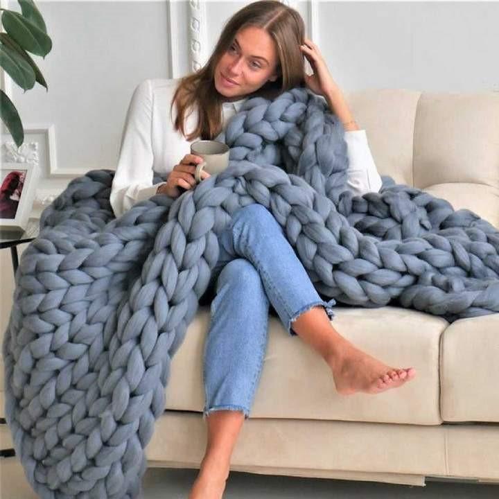 VeloraLoom Cozy Knit Throw Blanket Ultra Warm Thick | Lersk