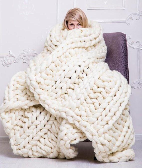 Coperta lavorata a maglia comoda, ultra morbida e spessa, calda per notti accoglienti | Lersk