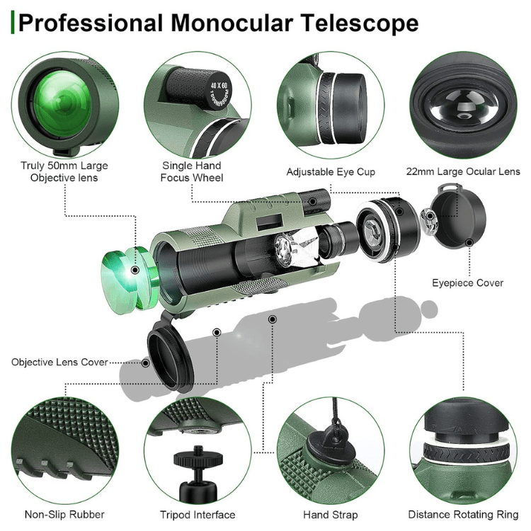 Monocolo Arden Compact 600x HD Ultra-Zoom per Birdwatching | Lersk