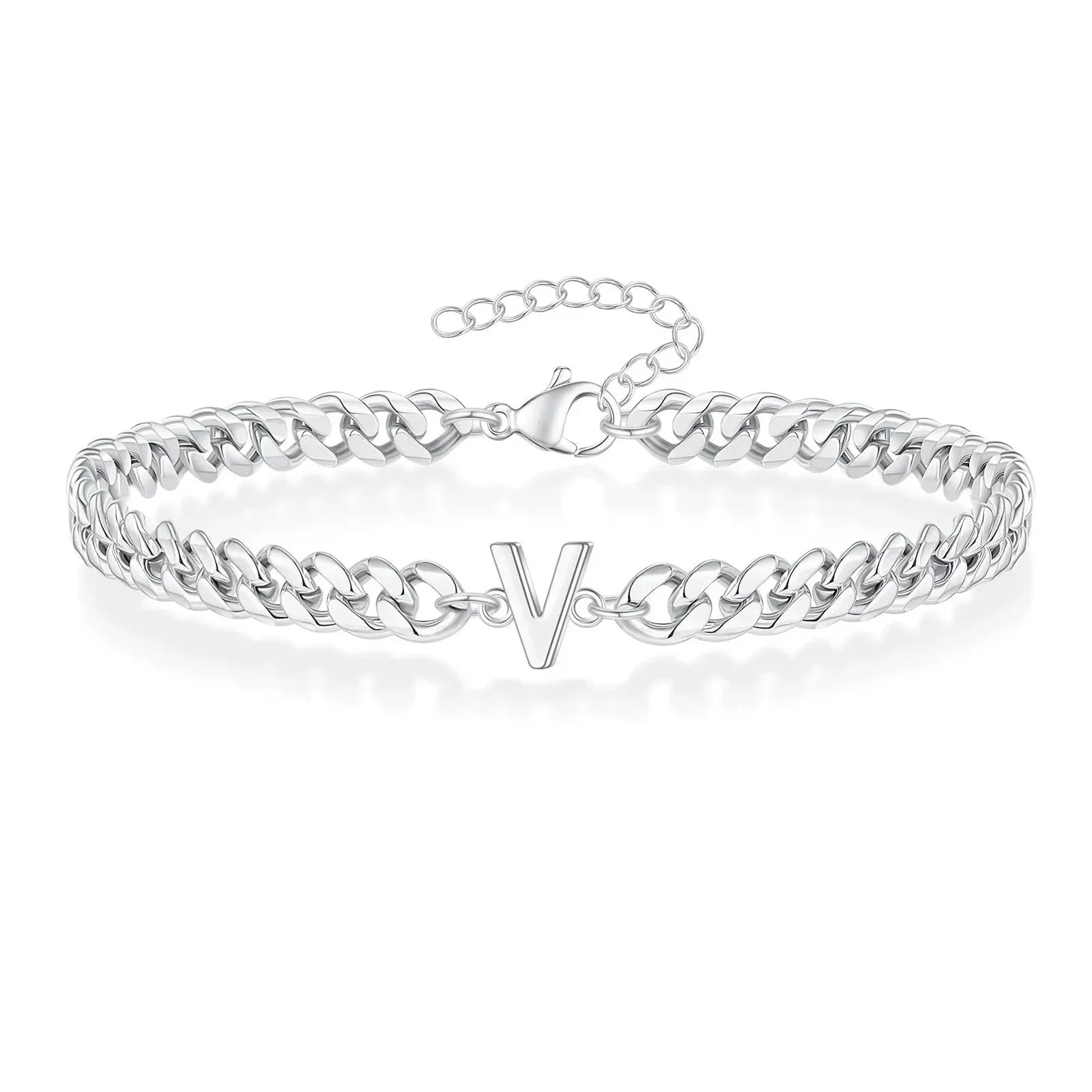 Partner-Armband mit Buchstabeninitialen im kubanischen Stil | Lersk
