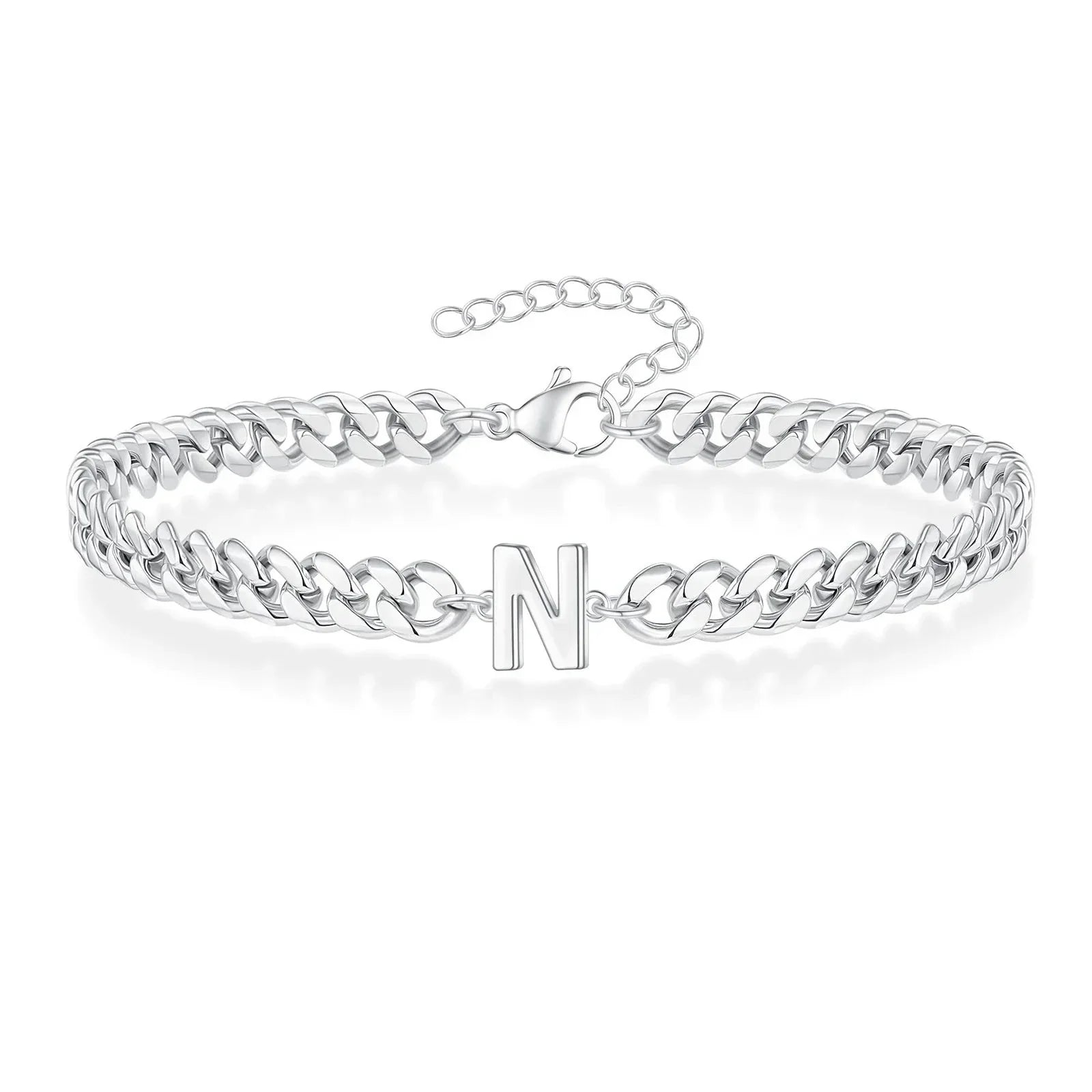 Partner-Armband mit Buchstabeninitialen im kubanischen Stil | Lersk