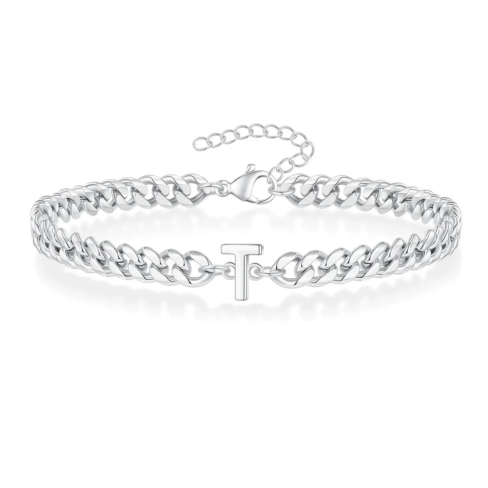 Partner-Armband mit Buchstabeninitialen im kubanischen Stil | Lersk