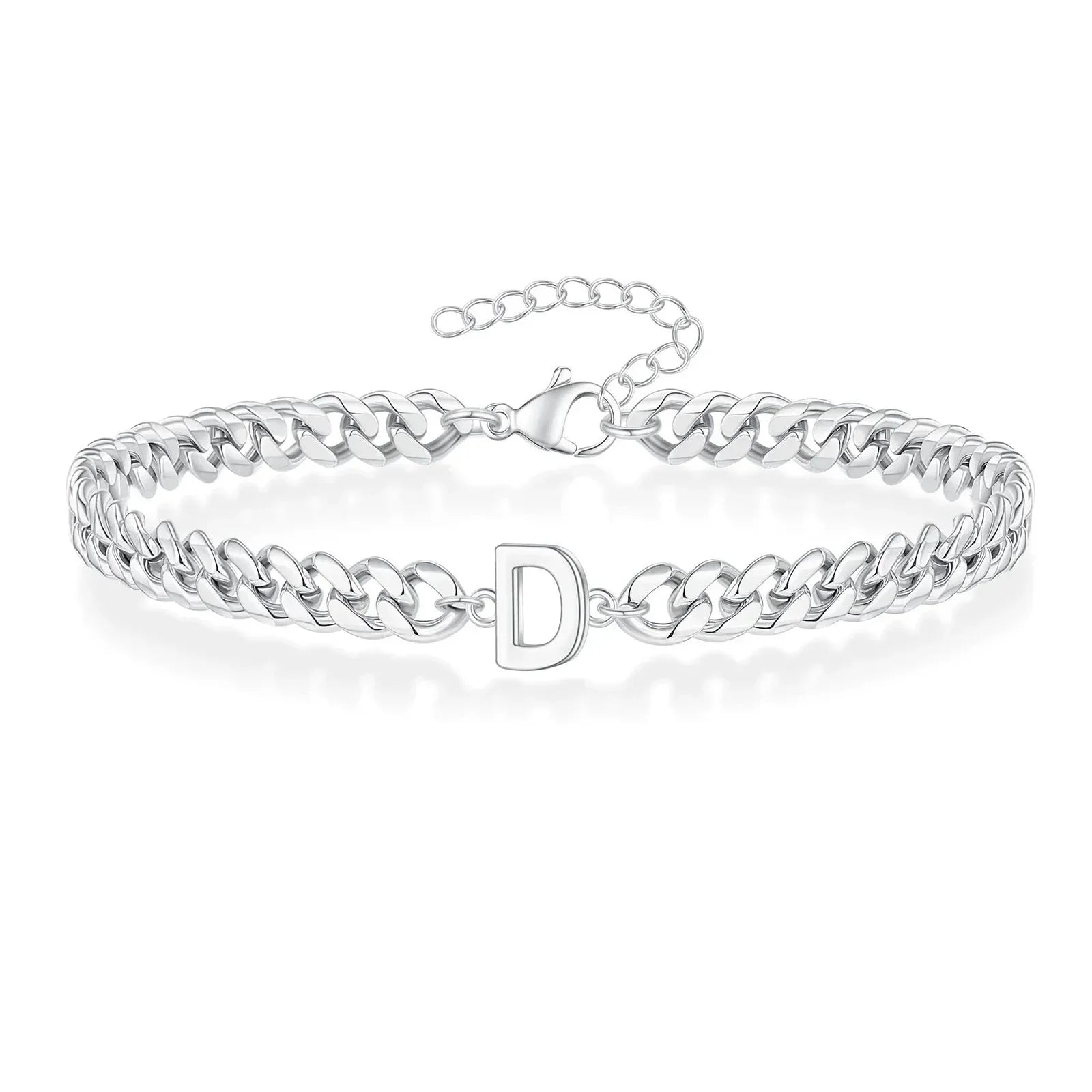 Partner-Armband mit Buchstabeninitialen im kubanischen Stil | Lersk