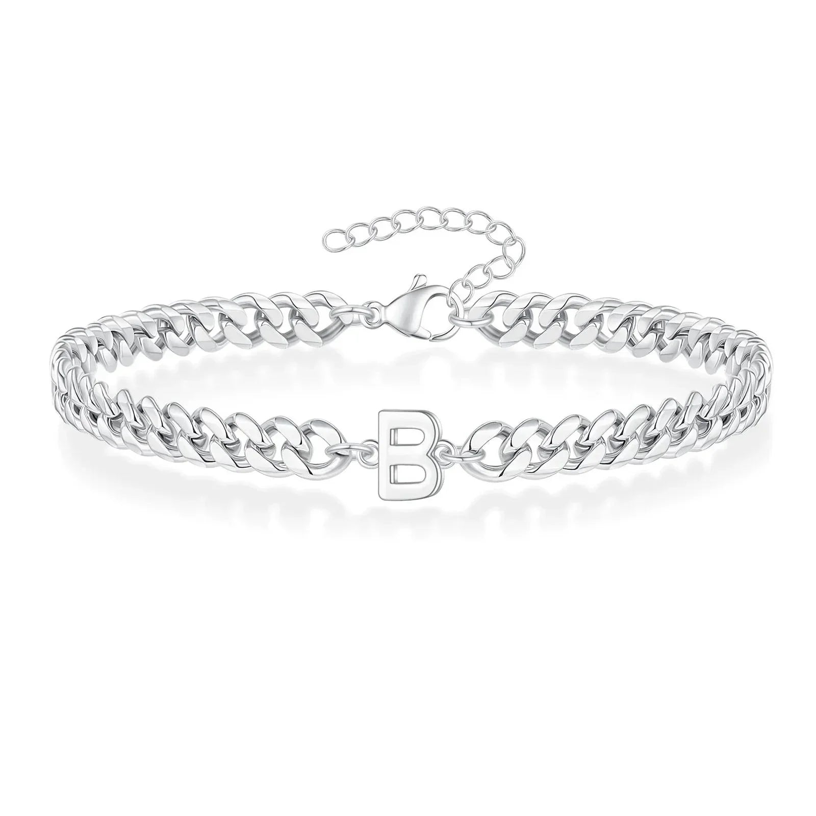 Partner-Armband mit Buchstabeninitialen im kubanischen Stil | Lersk