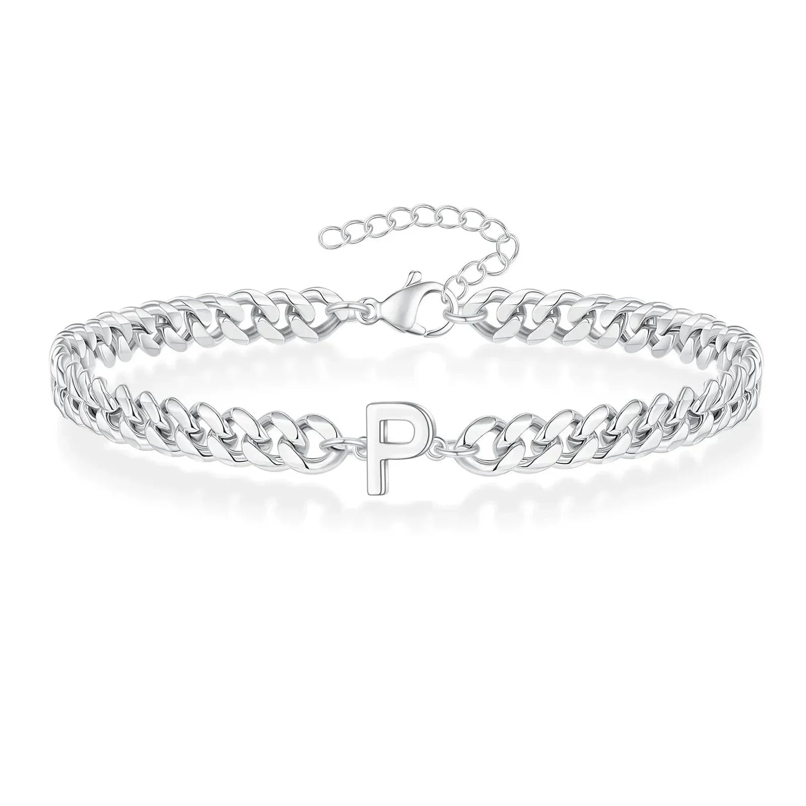 Partner-Armband mit Buchstabeninitialen im kubanischen Stil | Lersk