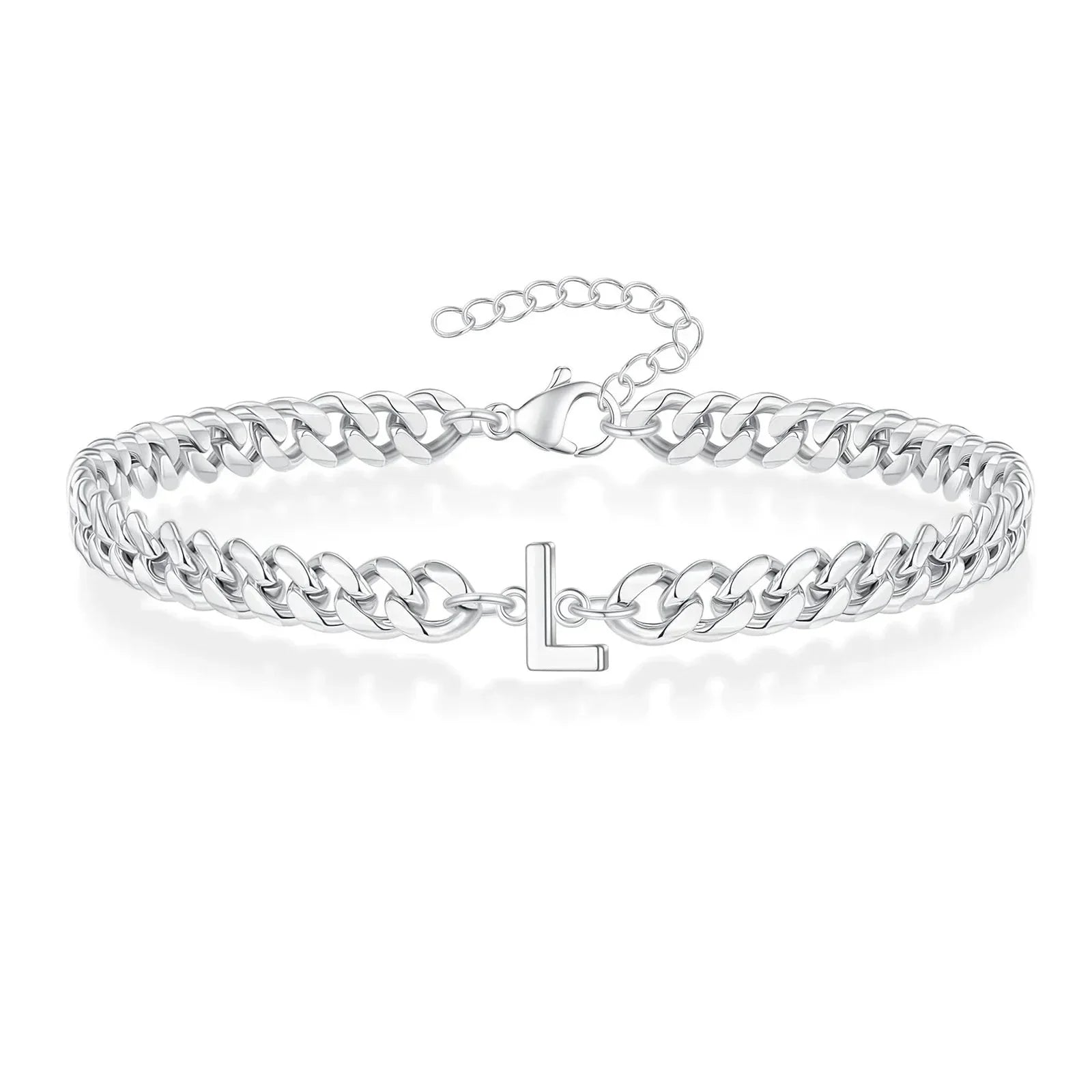 Partner-Armband mit Buchstabeninitialen im kubanischen Stil | Lersk