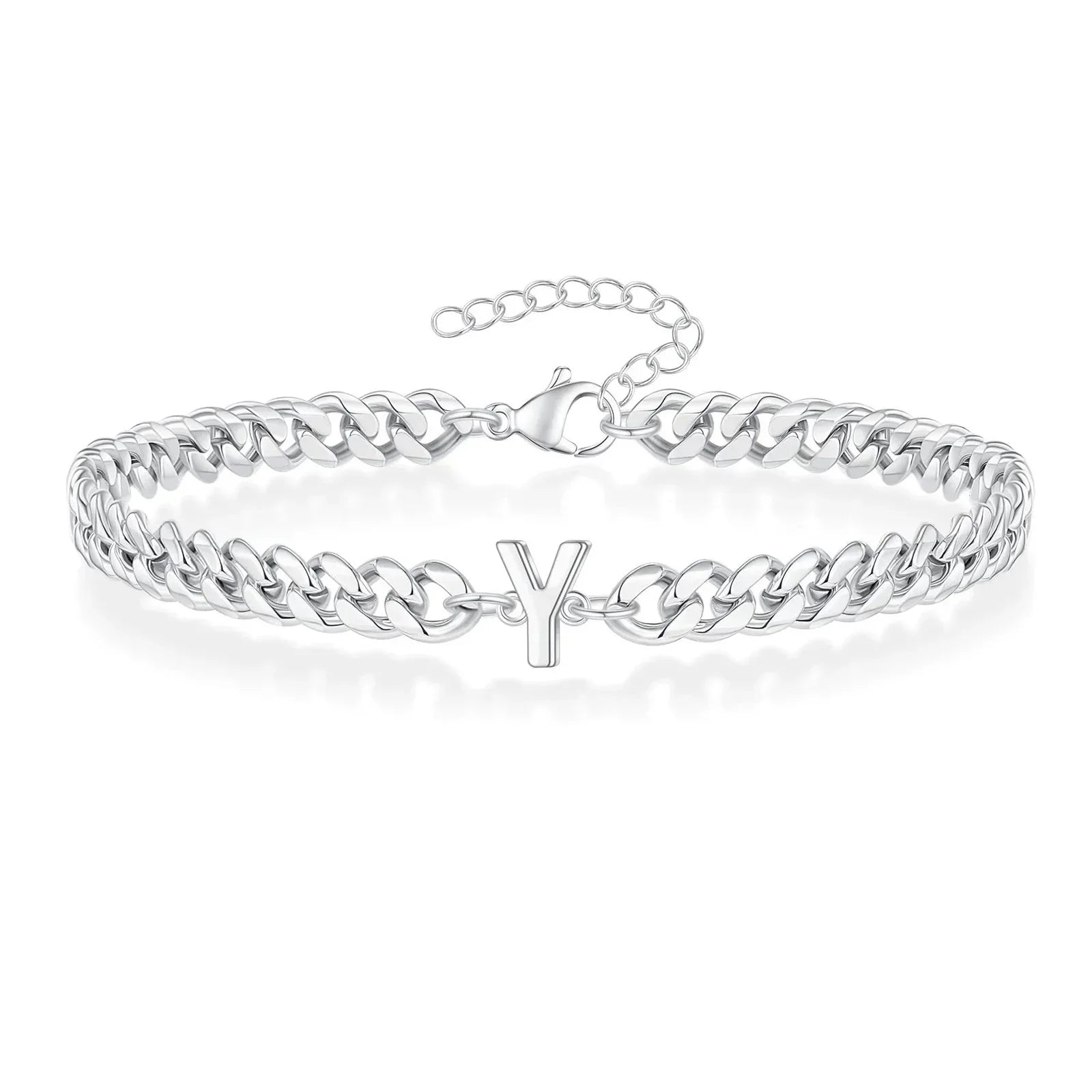 Partner-Armband mit Buchstabeninitialen im kubanischen Stil | Lersk