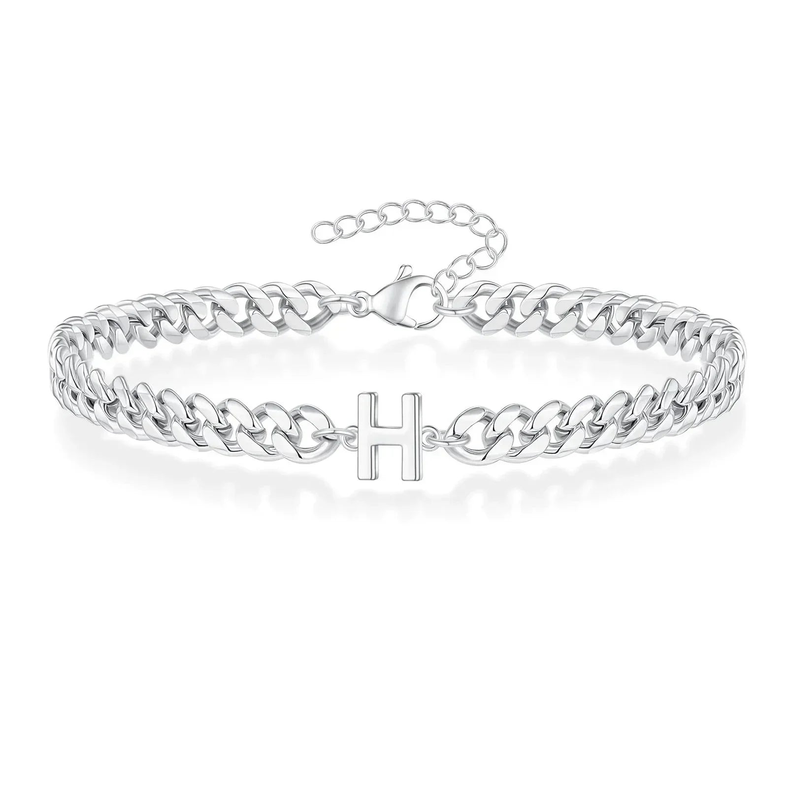 Partner-Armband mit Buchstabeninitialen im kubanischen Stil | Lersk