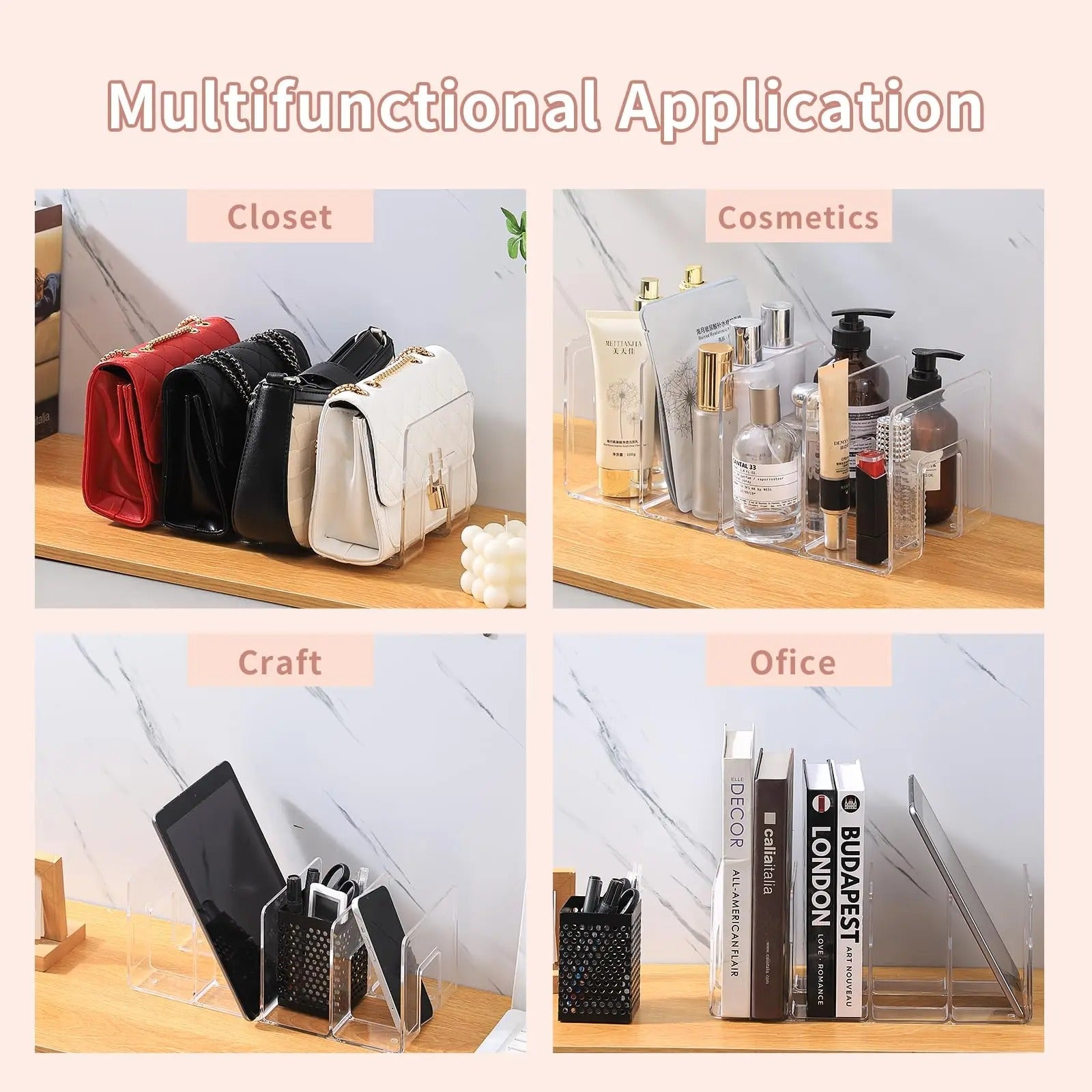 Clear Acrylic Purse Organizer Shelves For Purses In Order | Lersk