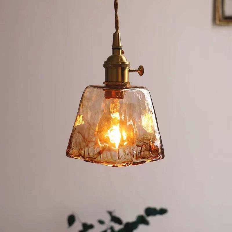 Aurelia Retro LED Pendant Light in Gold Metal Fixture | Lersk