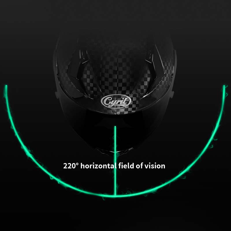 Casco Integrale in Fibra di Carbonio Leggero DOT ECE per Piloti | Lersk
