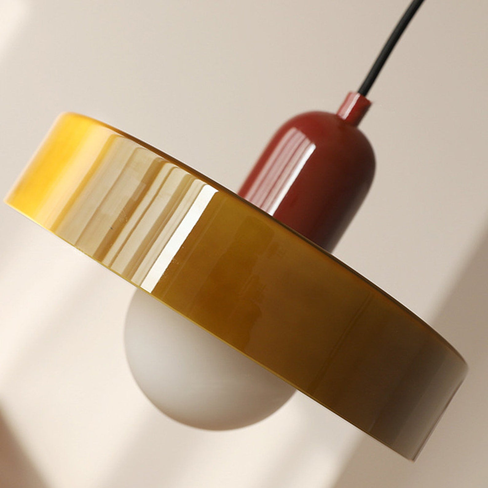 Liora Bauhaus Colored Glass Pendant Light With Adjustable Height | Lersk