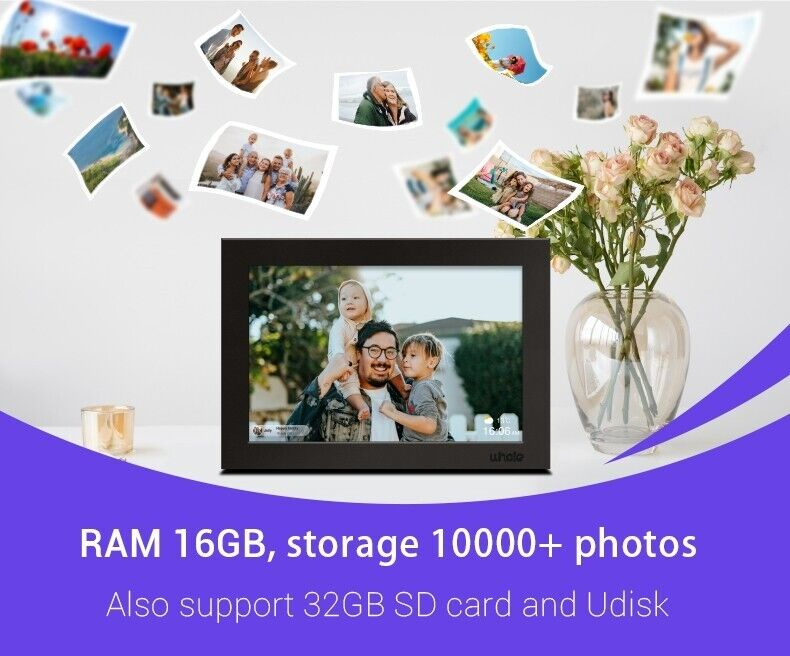 10.1-Inch WiFi Photo Frame 1080P Touch Screen For Families | Lersk